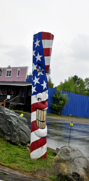 a happy USA pole